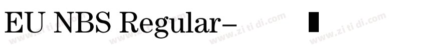 EU NBS Regular字体转换